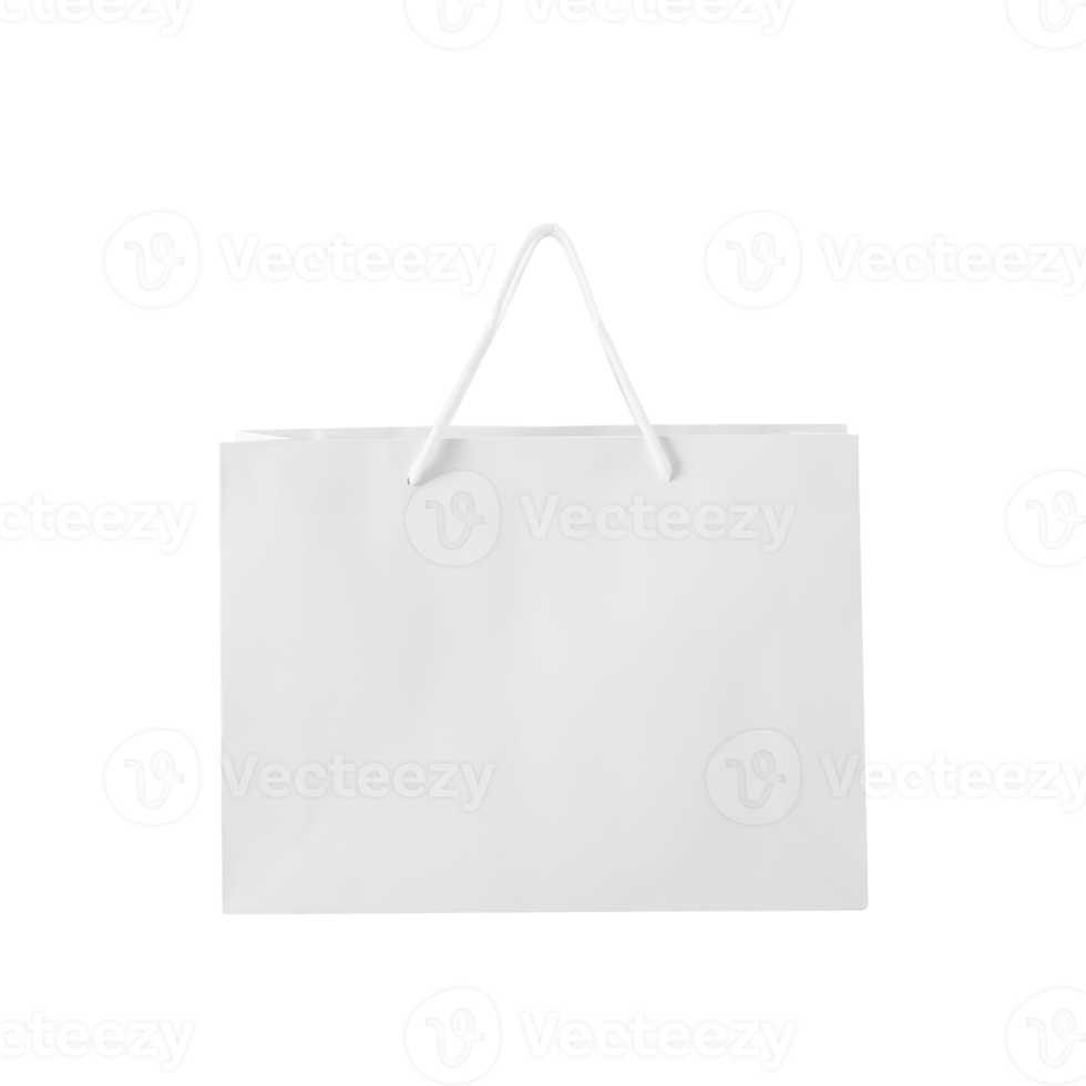 White shopping bag cutout, Png file