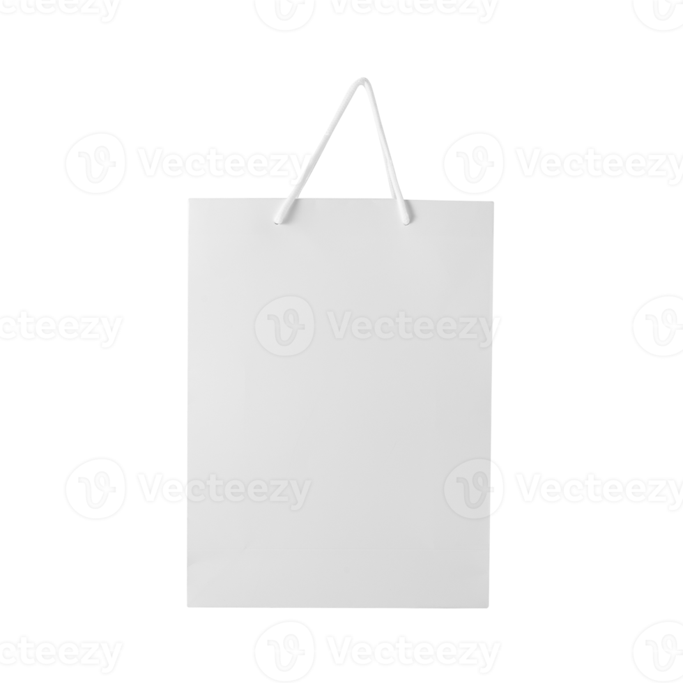 White shopping bag cutout, Png file