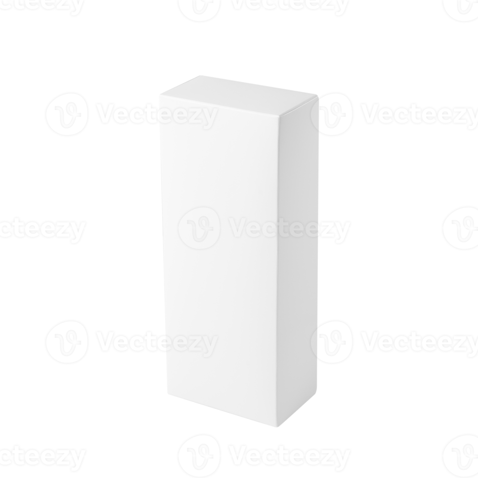 White box mockup cutout, Png file