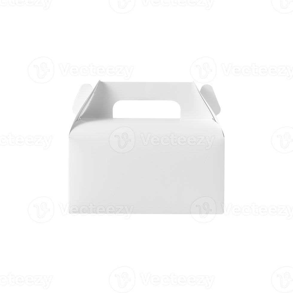 White food box mockup cutout, Png file