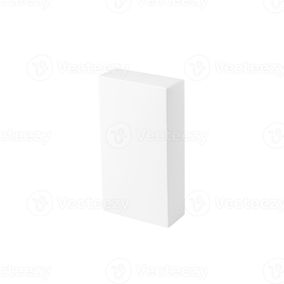 White box mockup cutout, Png file