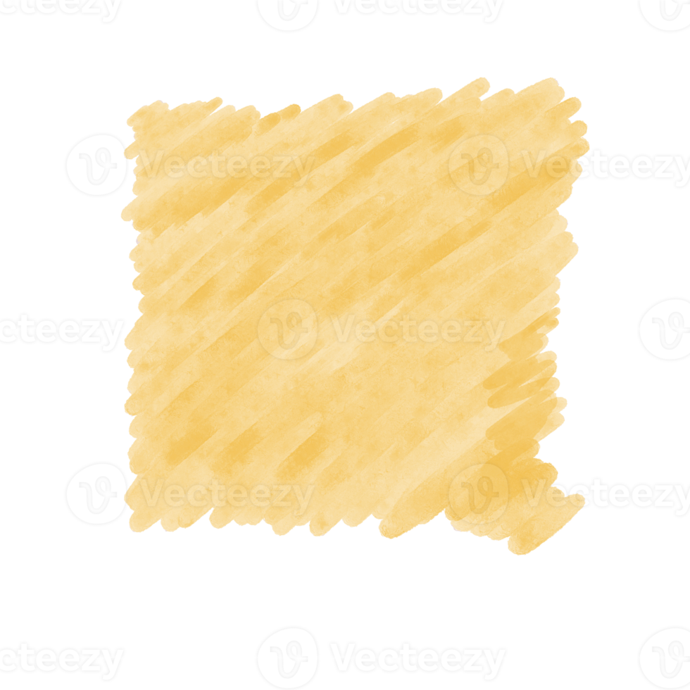 Brush Stroke Colorful Color Yellow Square Water Color Brush Paint png