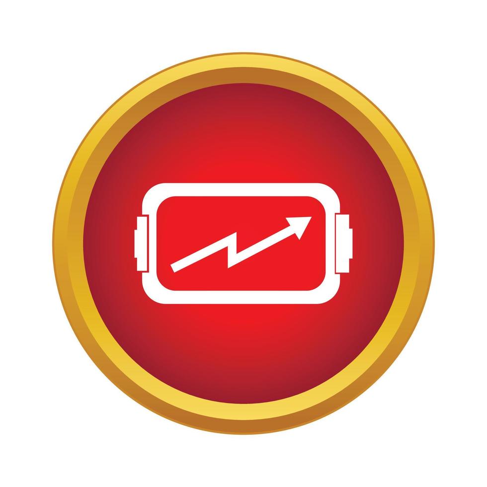 Battery icon, simple style vector