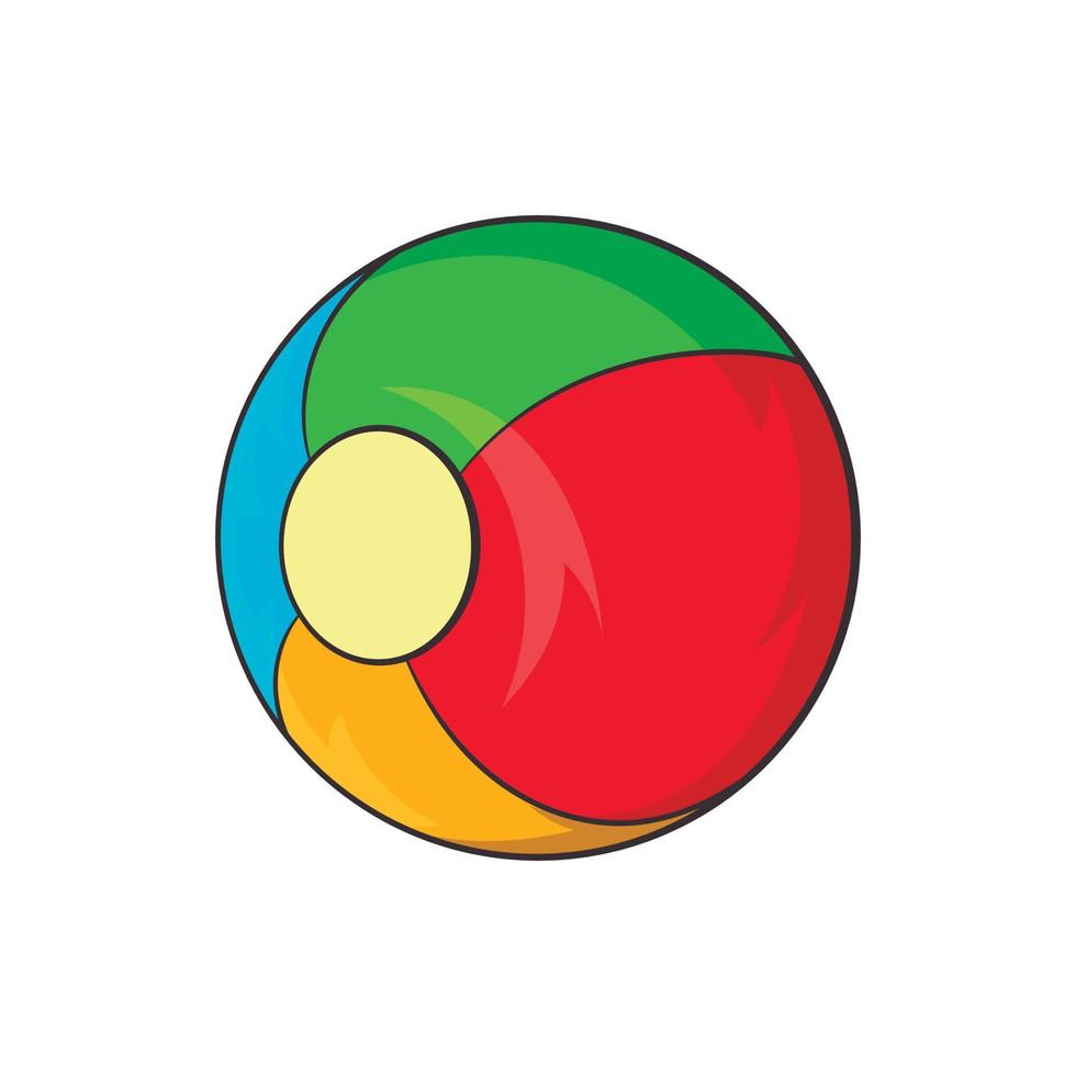 Children ball icon, cartoon style vector