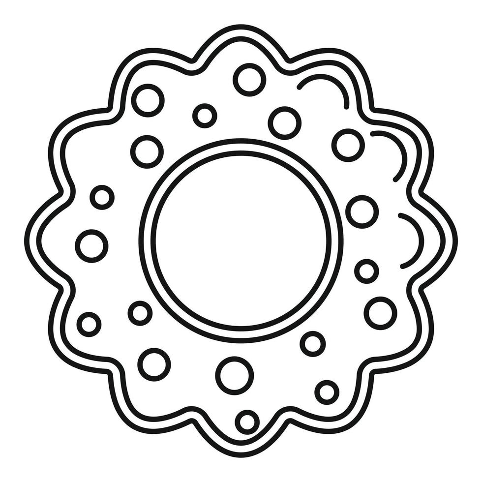 Star cake icon, outline style vector