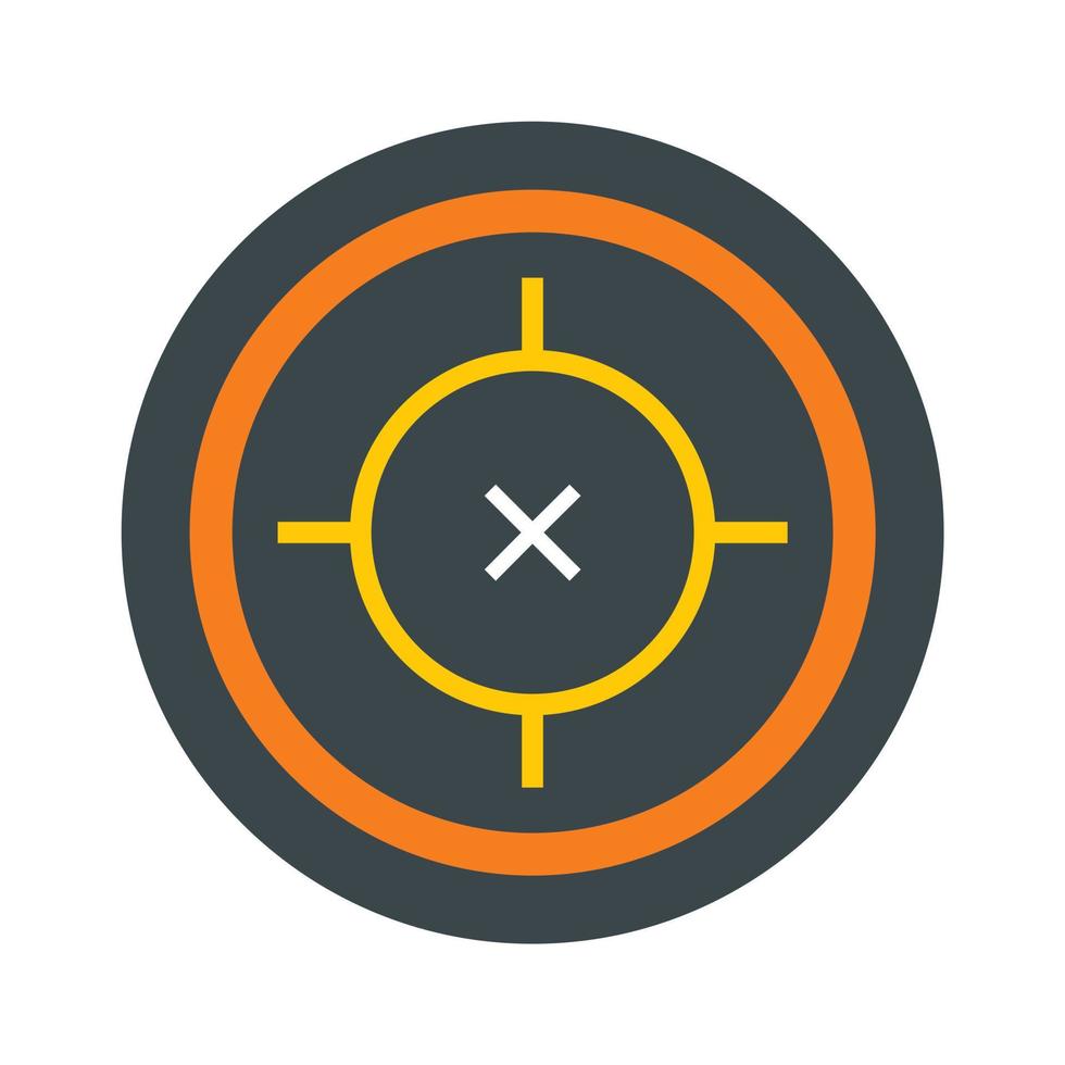Riffle target icon, flat style vector