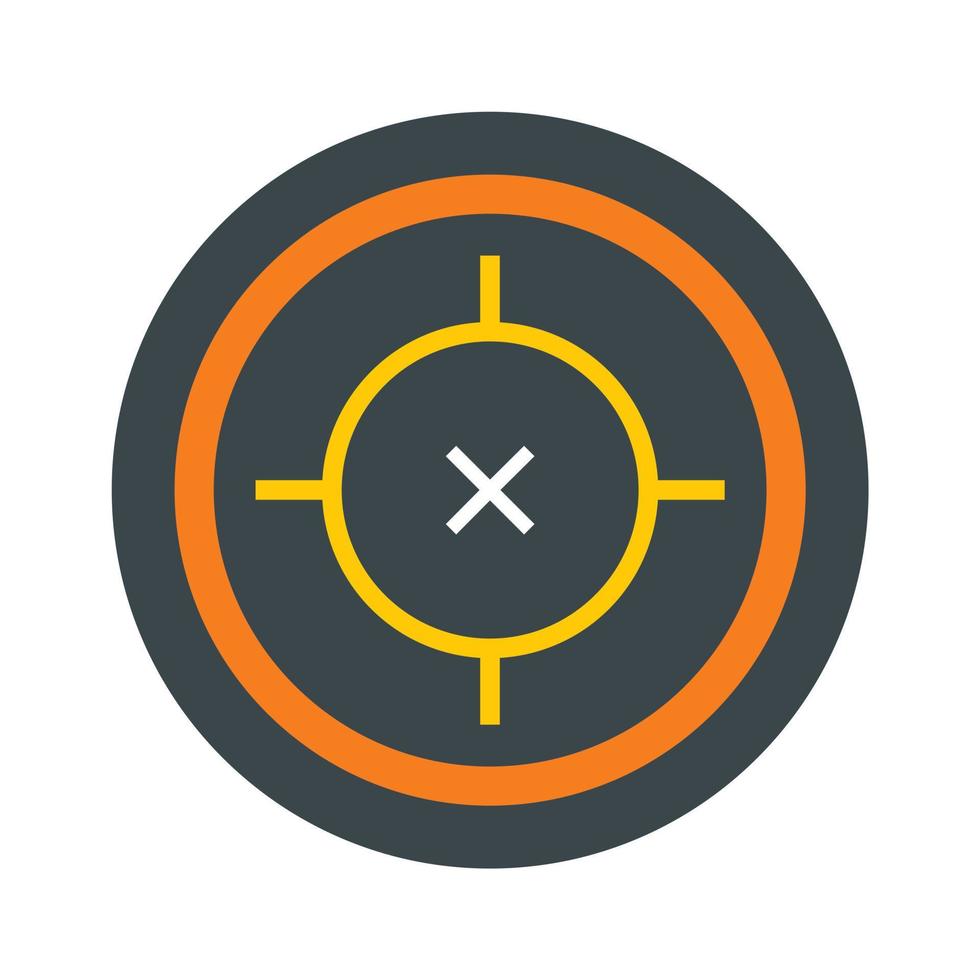 Riffle target icon, flat style vector