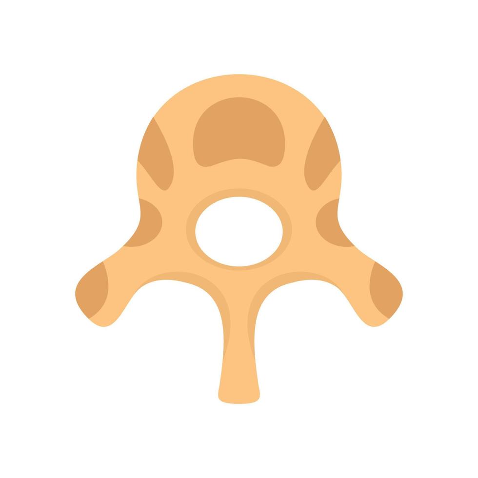 Vertebra disc icon, flat style vector