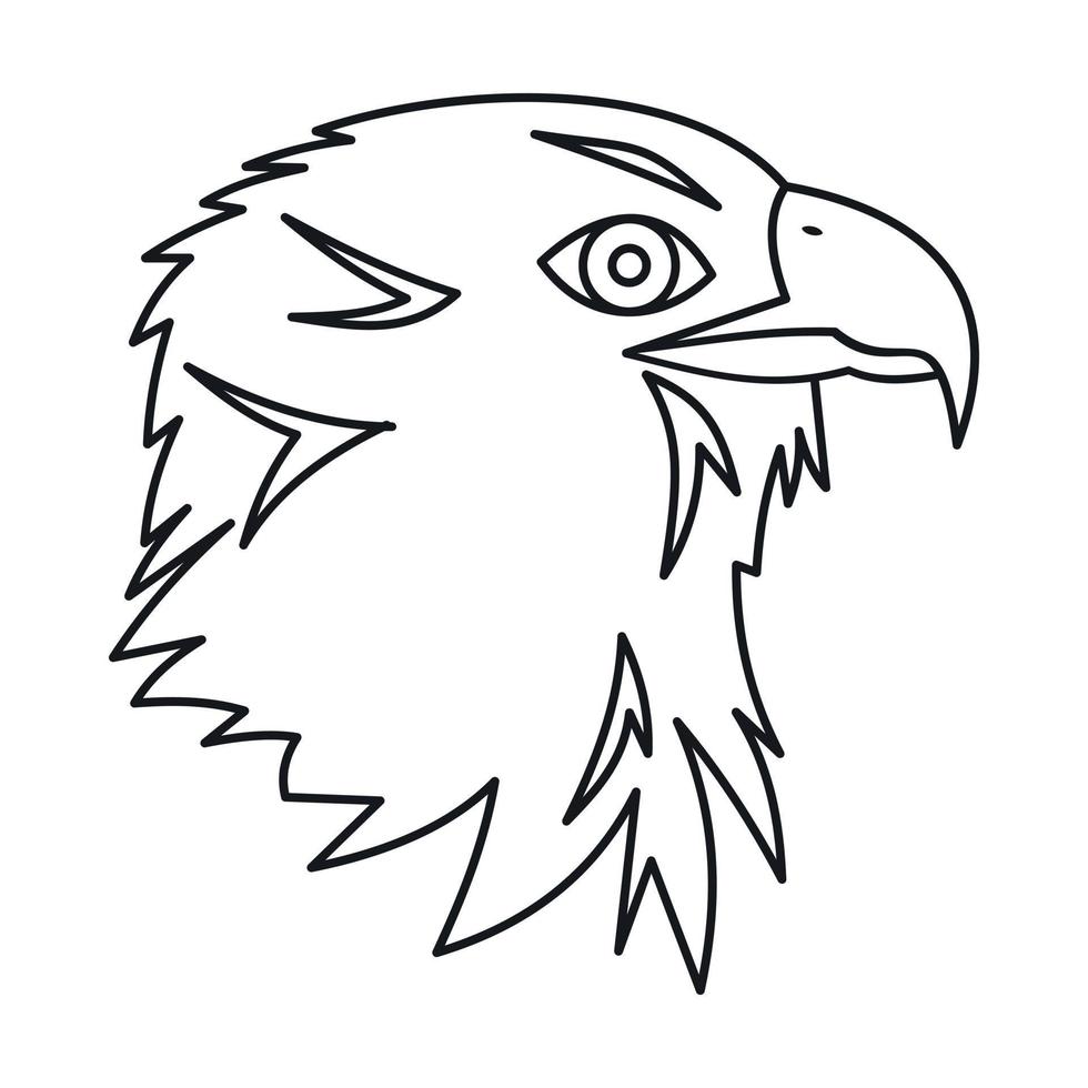 Eagle icon, outline style vector