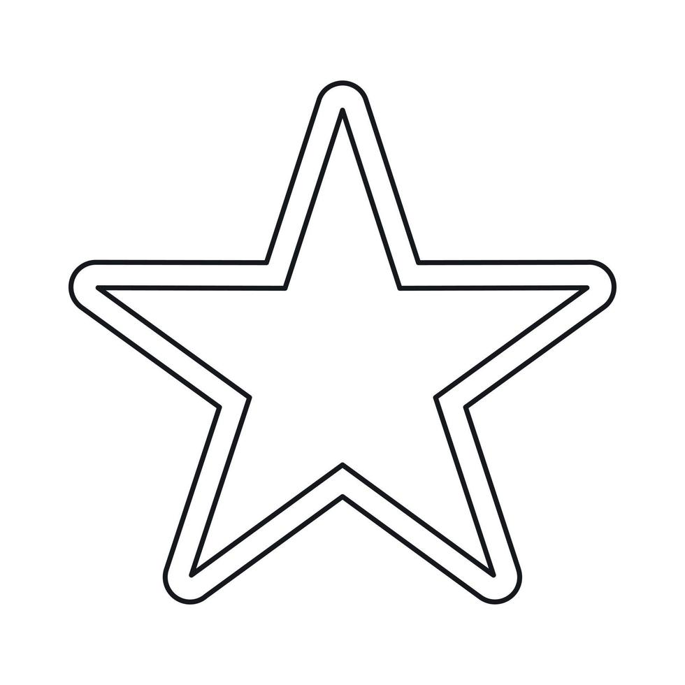 Star icon, outline style vector