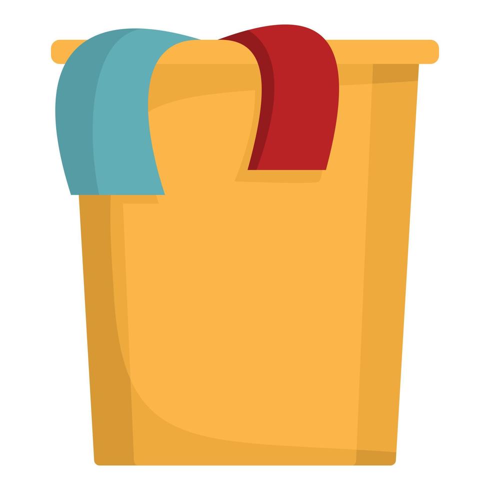 Bucket icon, flat style vector