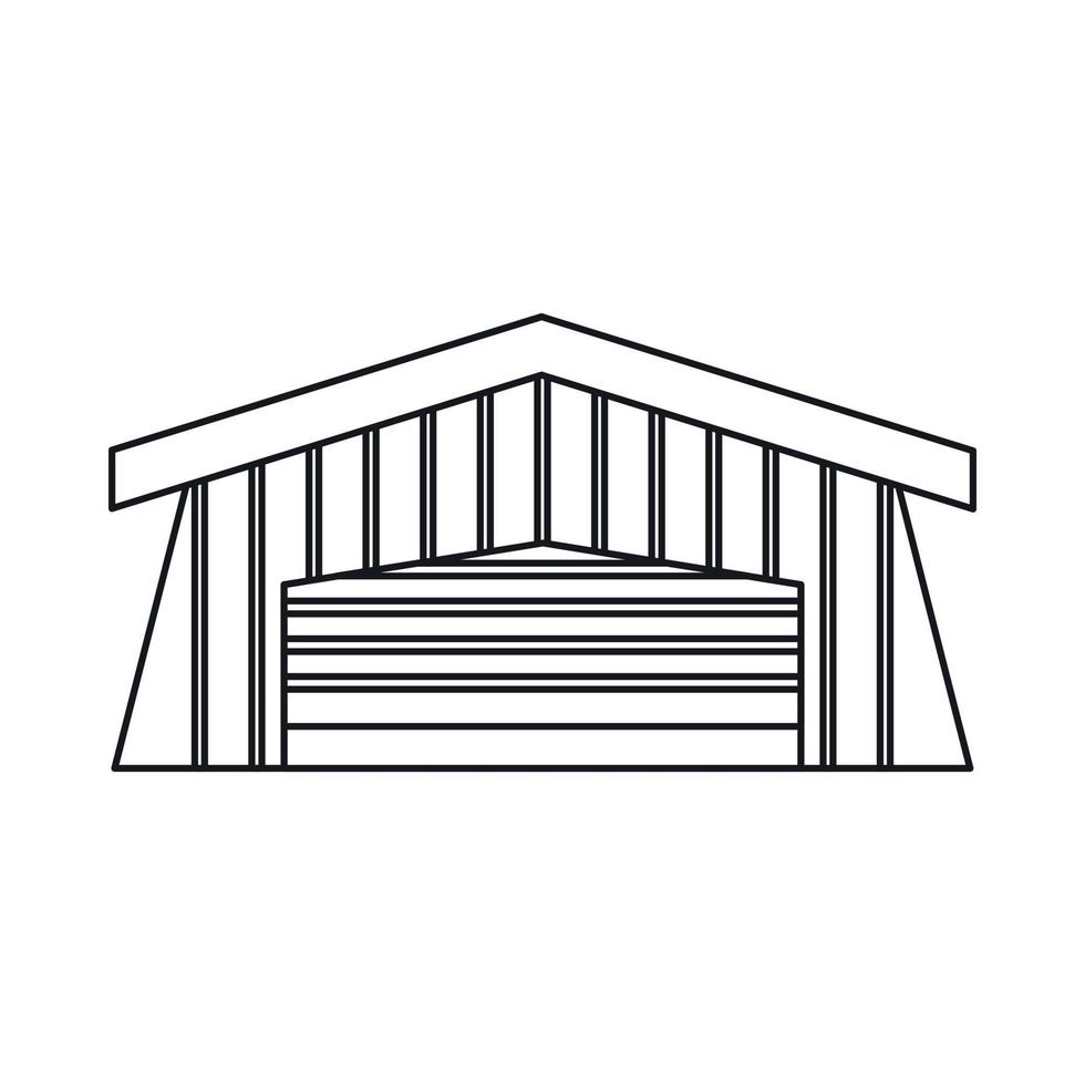 Barn icon, outline style vector