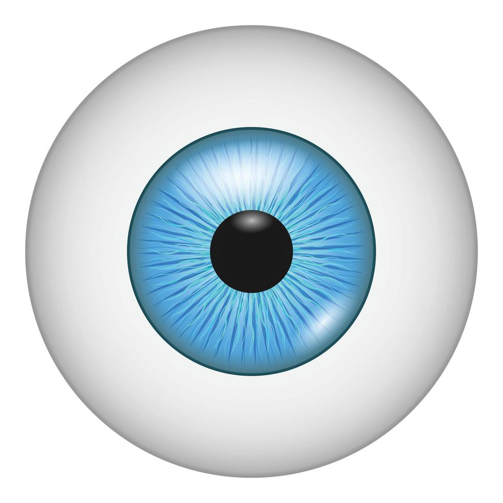 Eyesight icon, realistic style vector