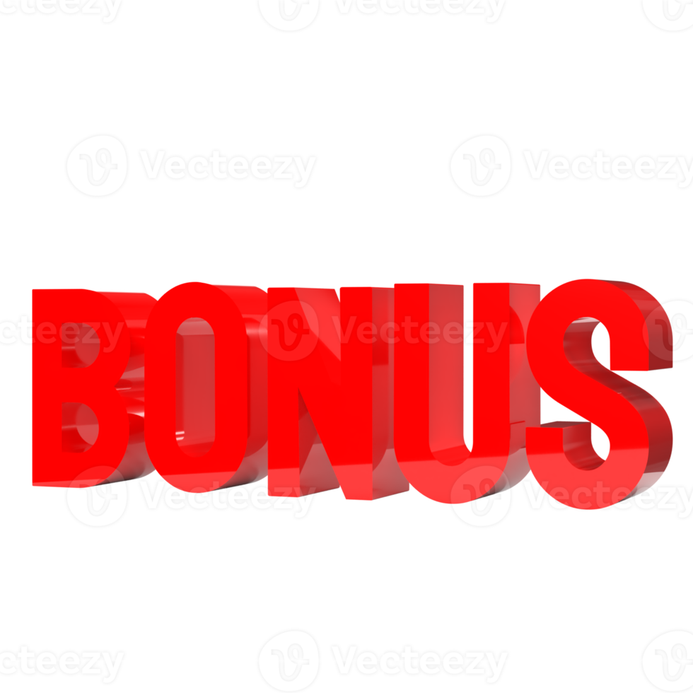 de bonus 3d PNG beeld