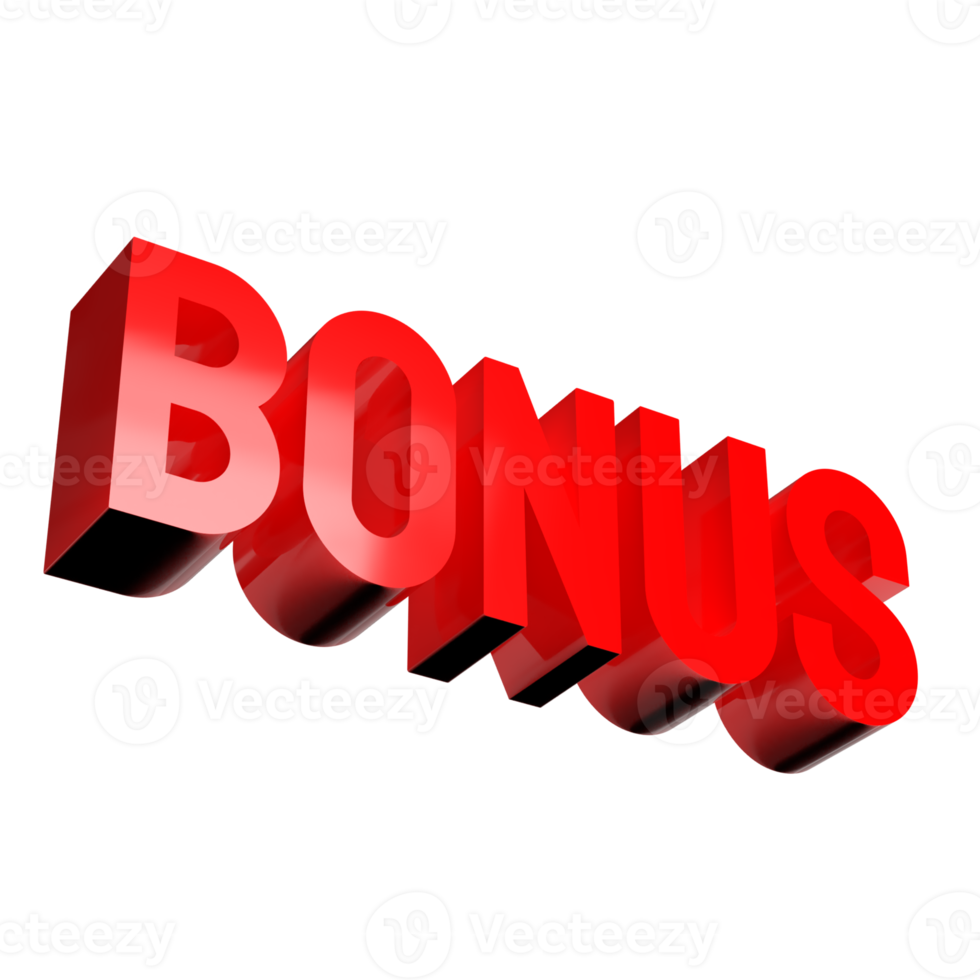 de bonus 3d png bild