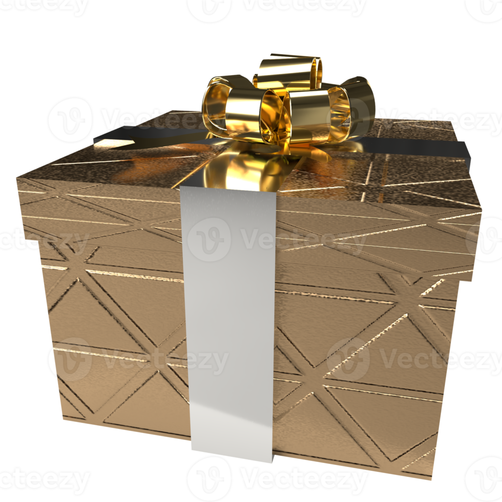 la caja de regalo de oro imagen png