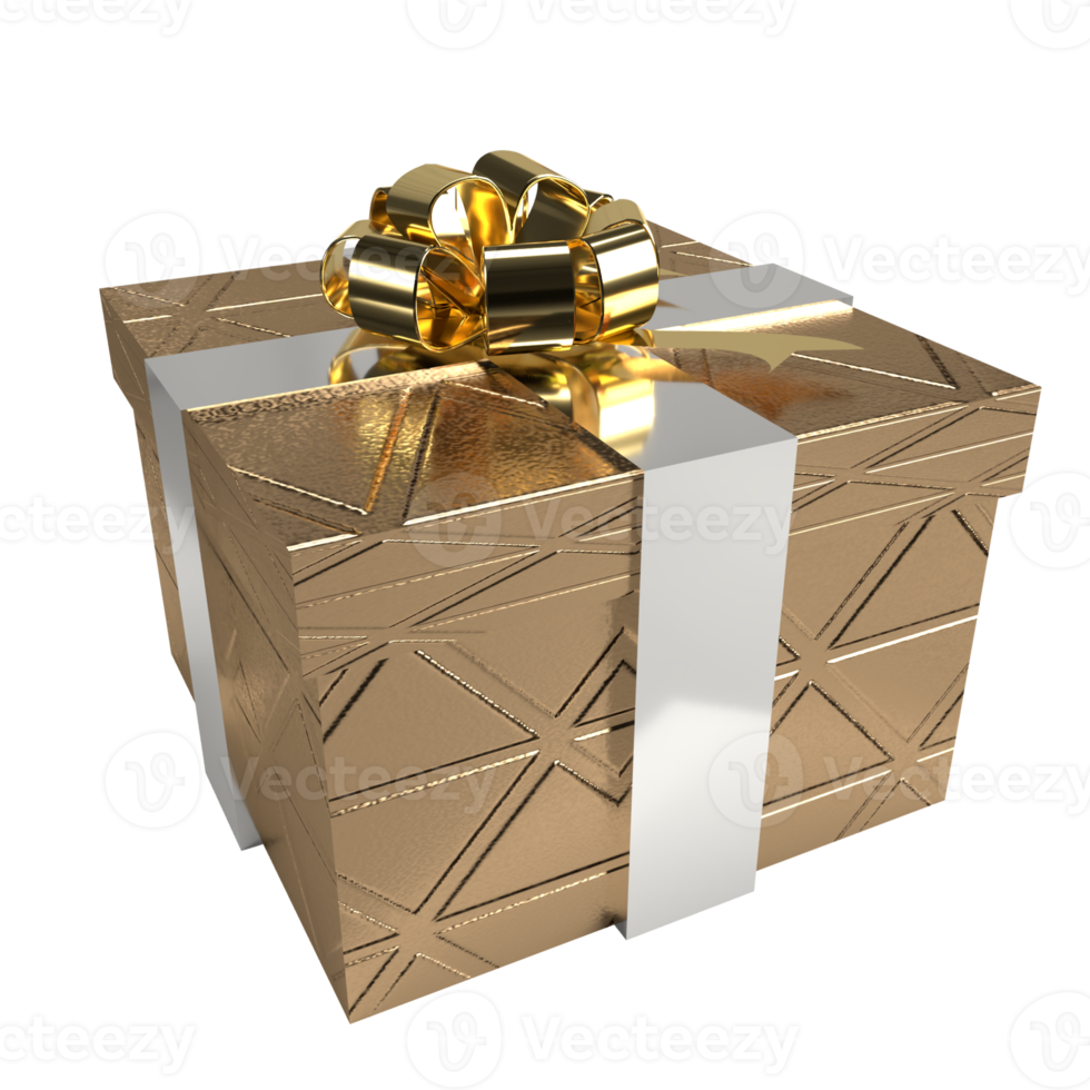 The gold gift box png image