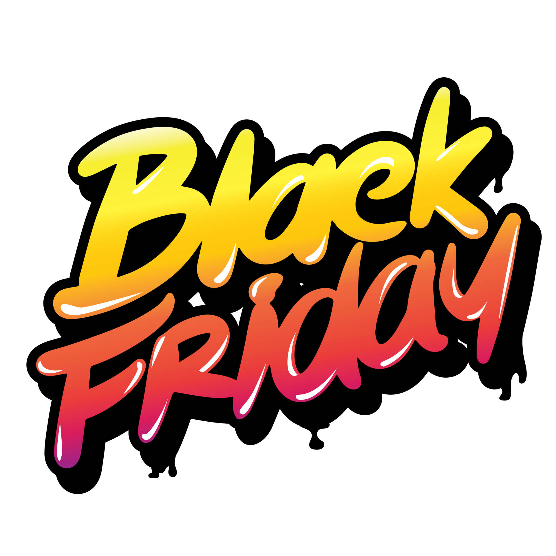 Free handwritten characters, text Black Friday 14391391 PNG