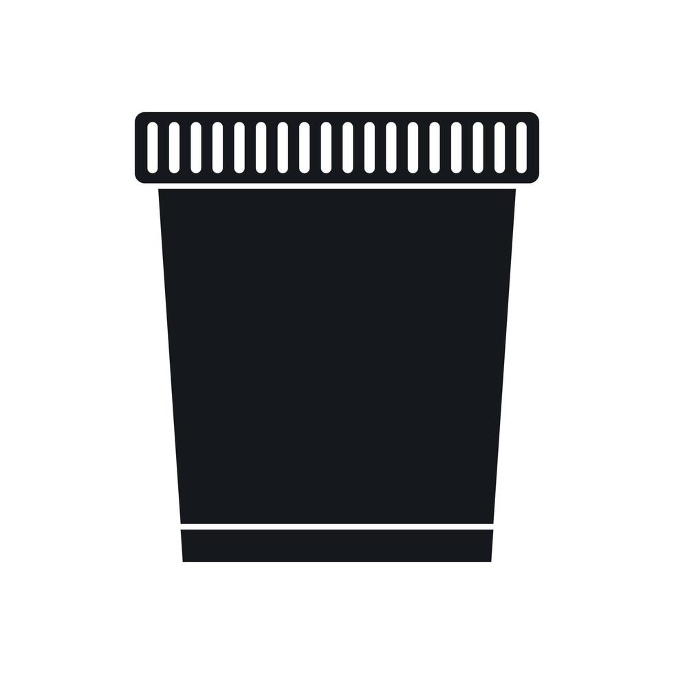 Trash can icon, simple style vector