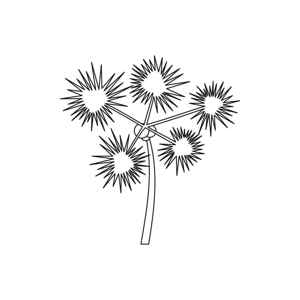 Palm chamaerops icon, outline style vector