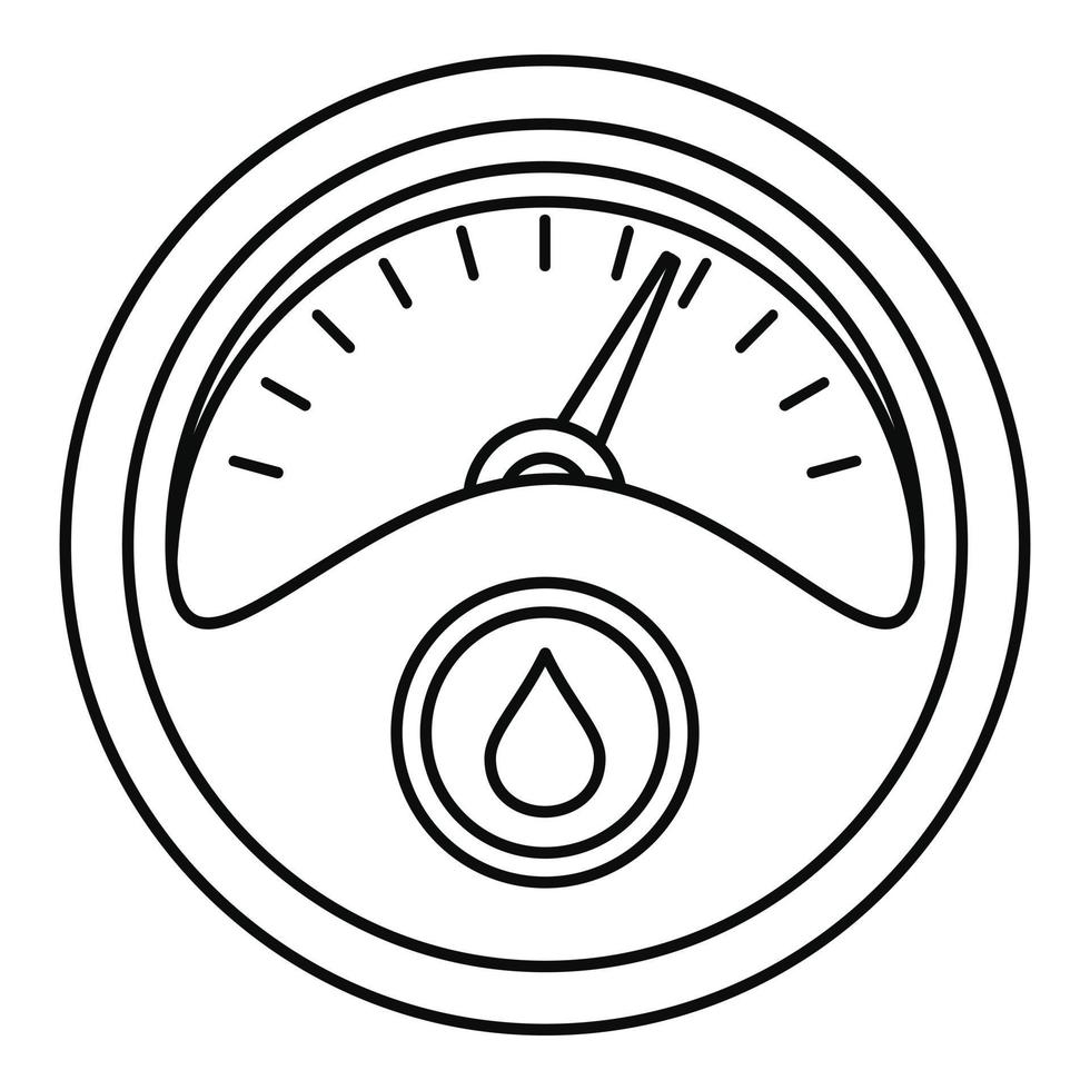 Petrol dashboard icon, outline style vector