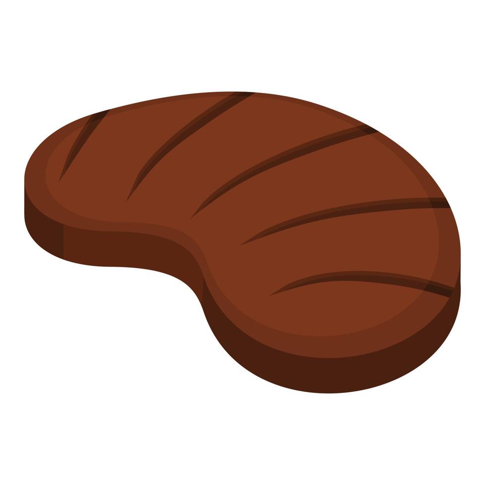 Grill steak icon, flat style vector