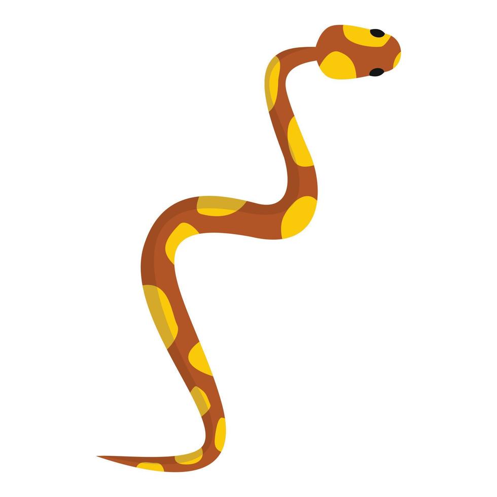 Snake icon, cartoon style vector