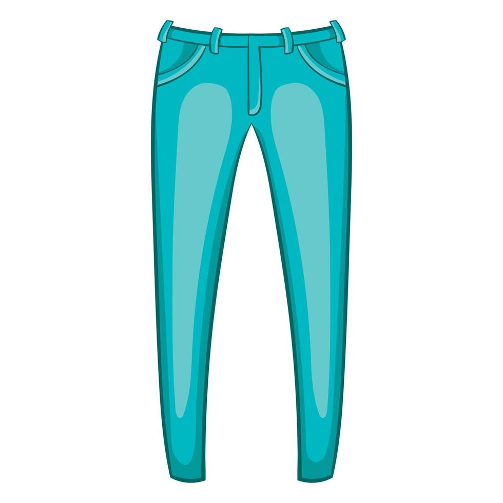 Mens jeans icon, cartoon style vector
