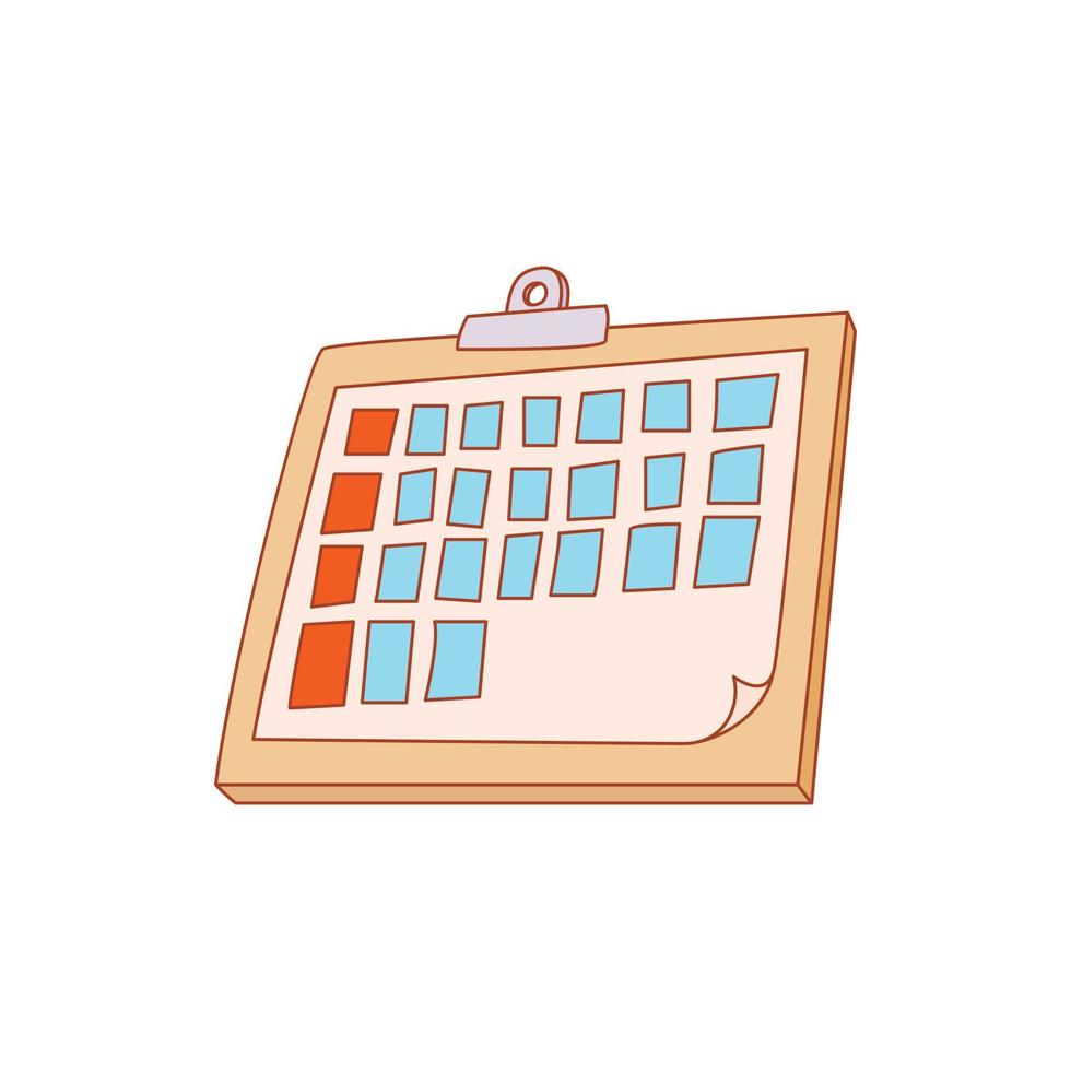 Tablet folder icon, cartoon style vector