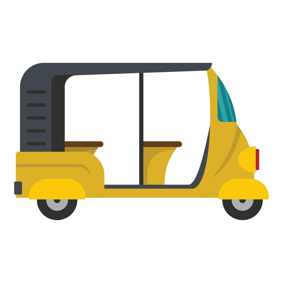 icono de taxi urbano, estilo plano vector