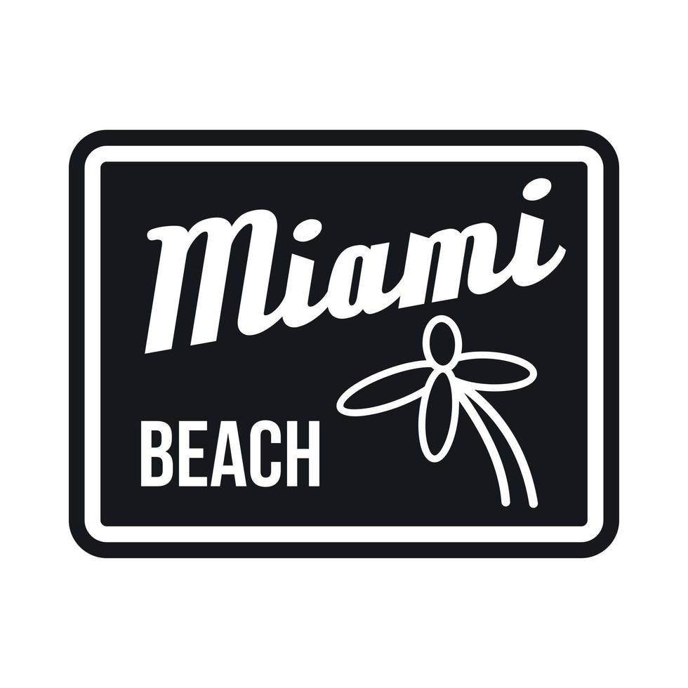 icono de la playa de miami, estilo simple vector