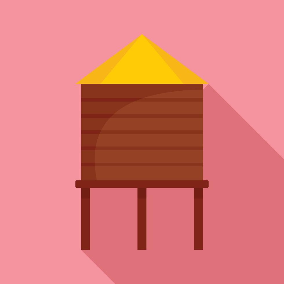 Farm barn icon, flat style vector