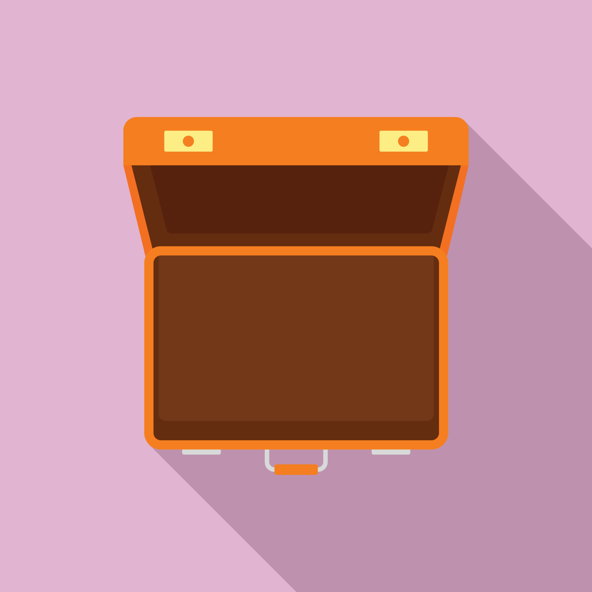 Open suitcase icon, flat style 14391537 Vector Art at Vecteezy