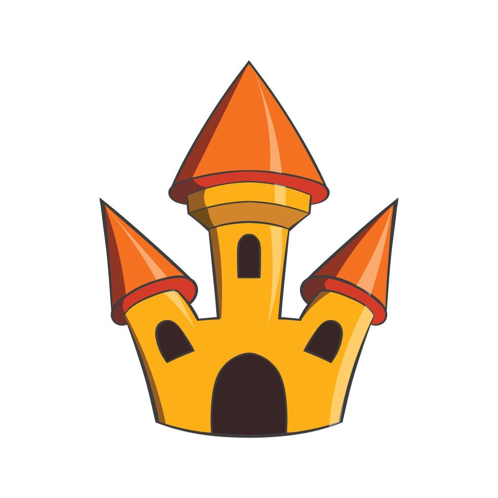 Castle icon in cartoon style vector