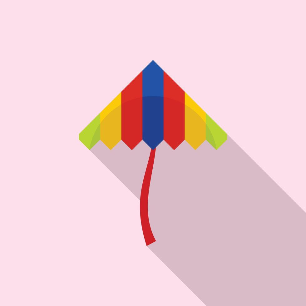Festival kite icon, flat style vector
