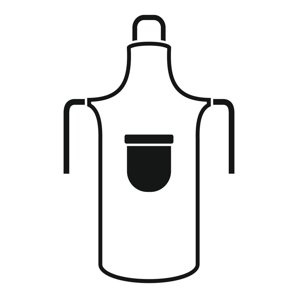 Garden apron icon, simple style vector
