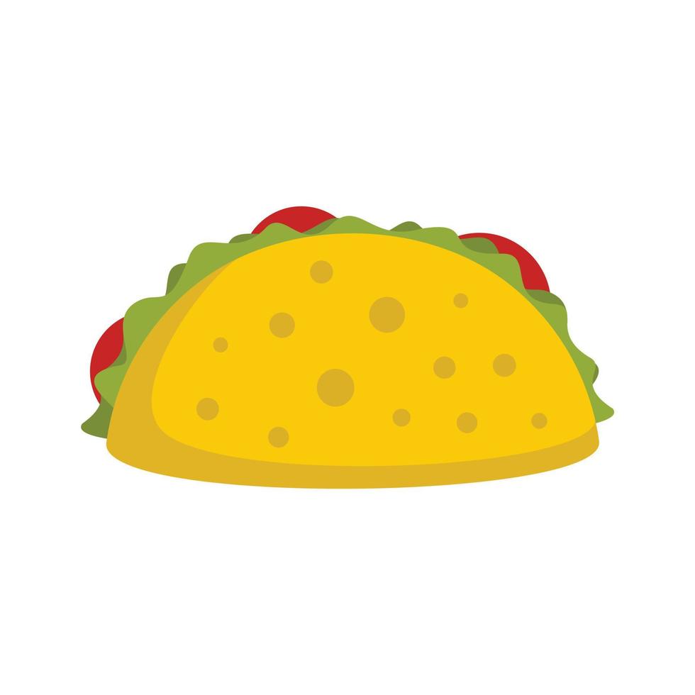 Tacos icon, flat style vector