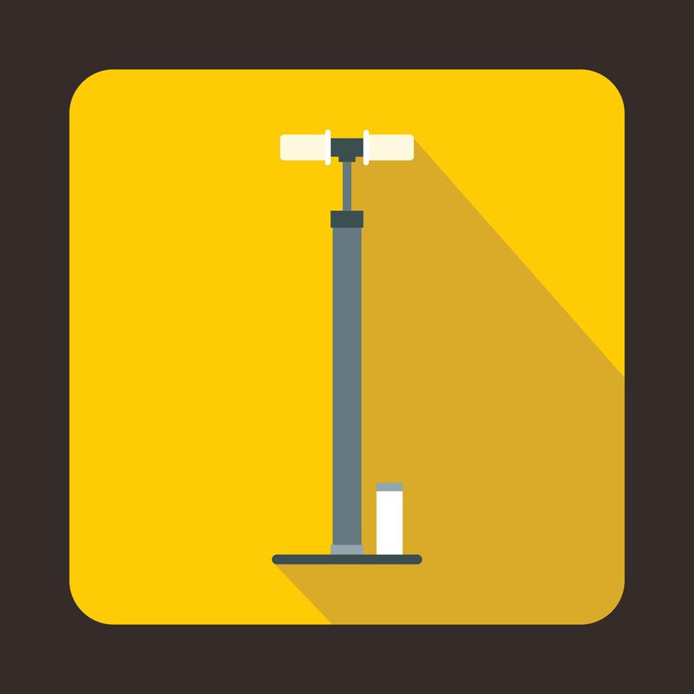 Bicycle pump icon, flat style vector