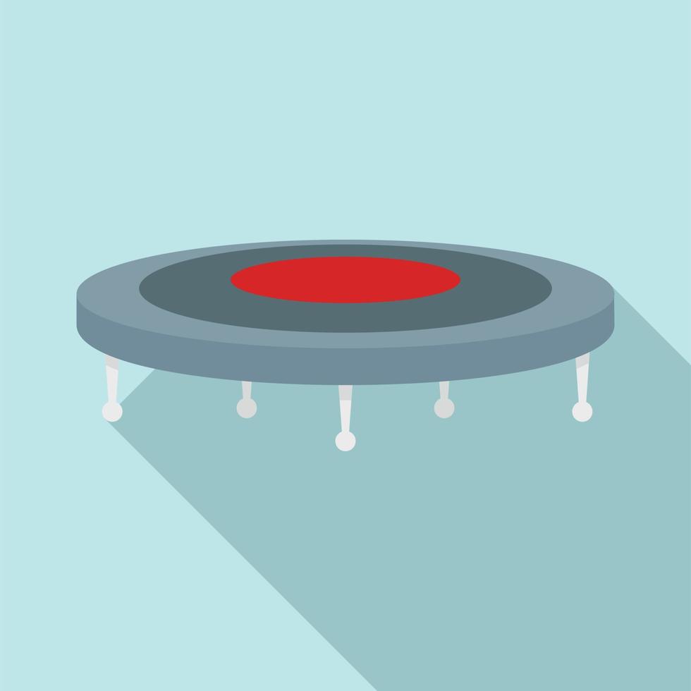 Jump trampoline icon, flat style vector