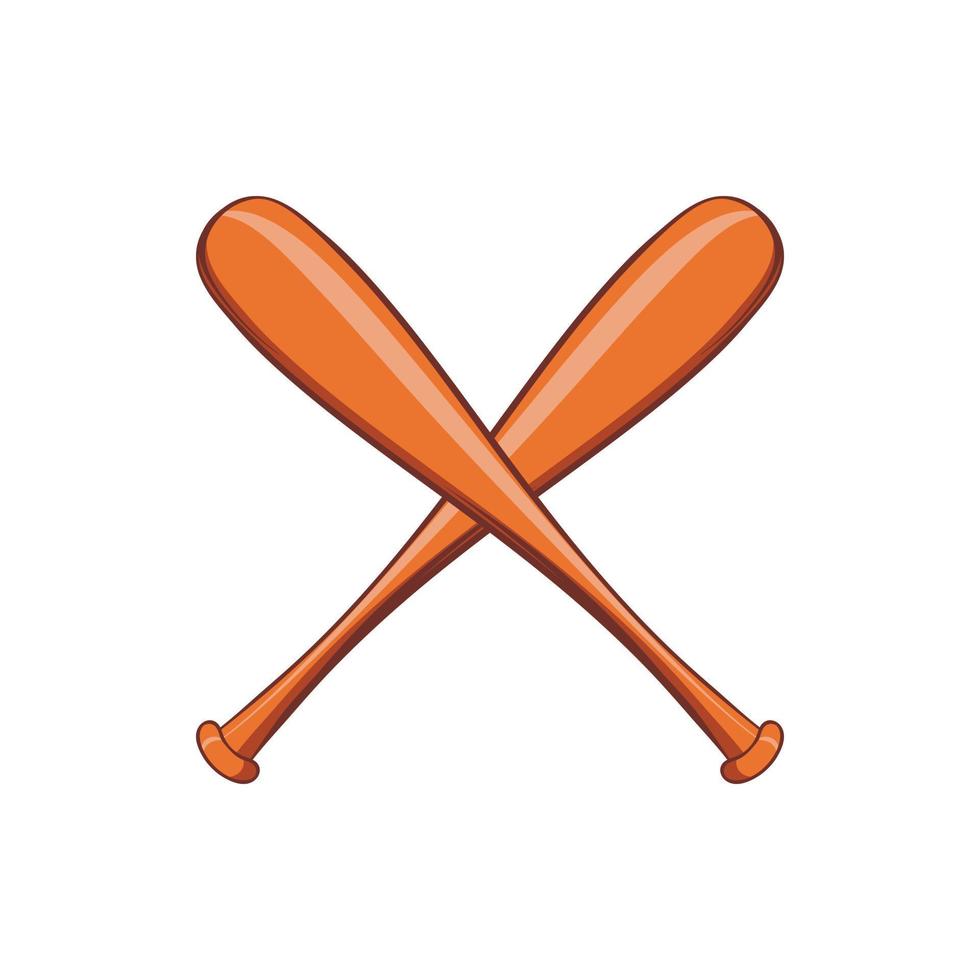 Baseball bat icon, cartoon style vector
