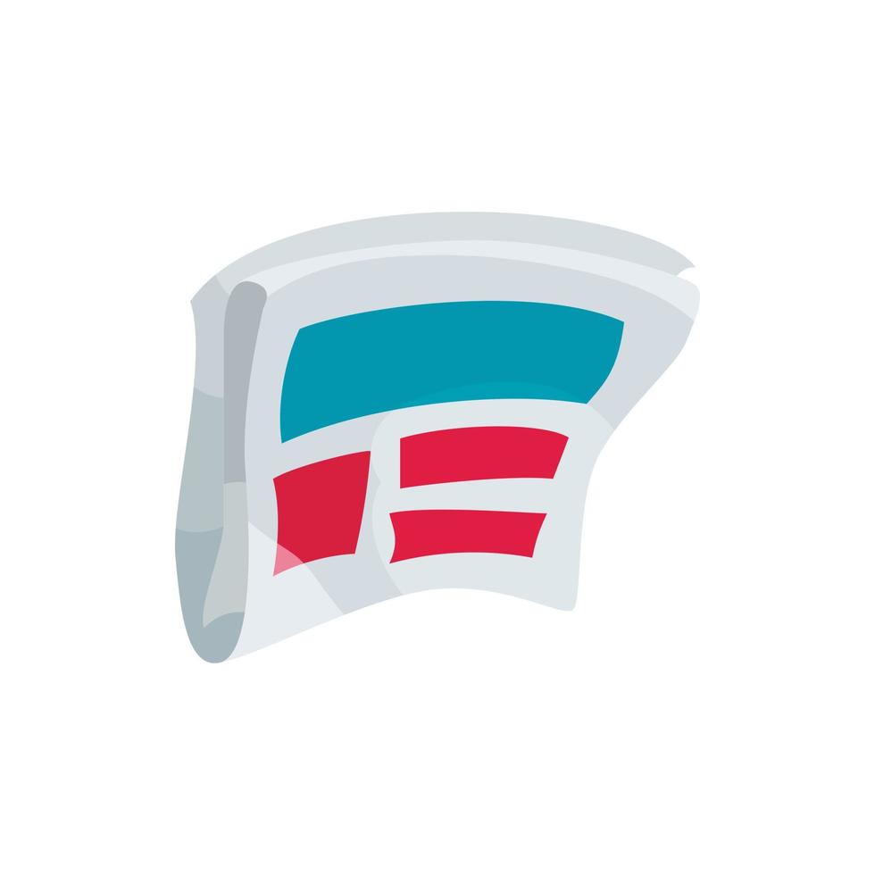 Sports newspaper icon, cartoon style vector