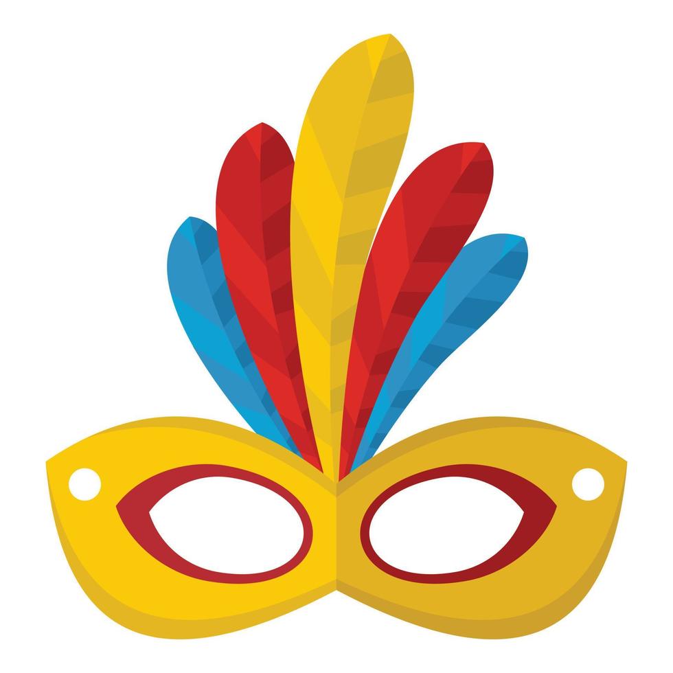 Brazilian carnival icon, flat style vector