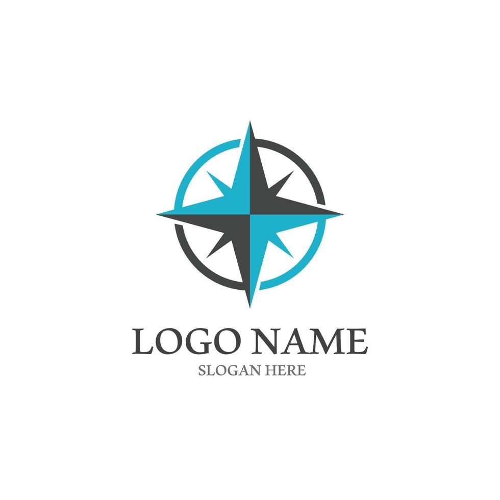 Compass logo template vector icon