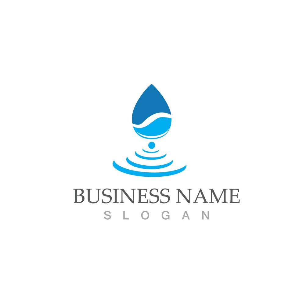 Water drop logo template vector