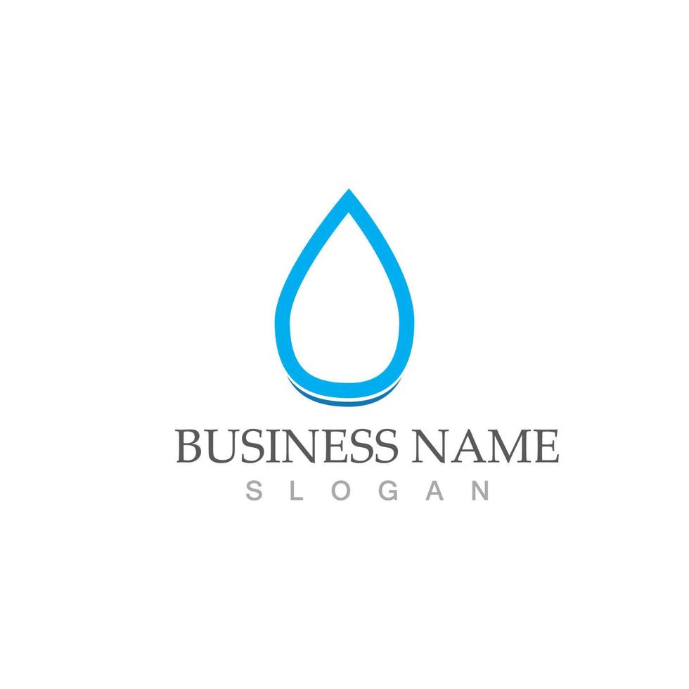 Water drop logo template vector