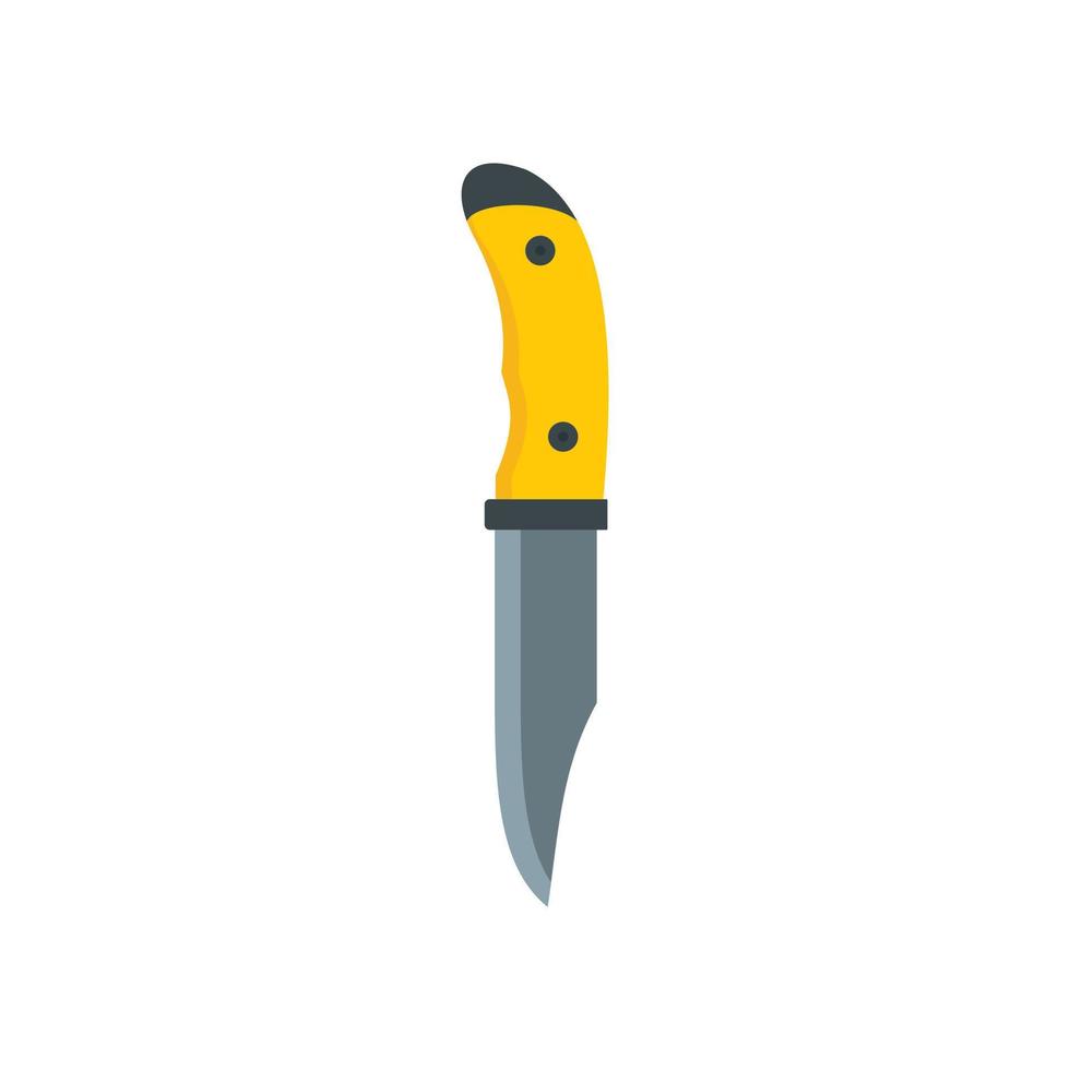 icono de cuchillo de campamento, estilo plano vector