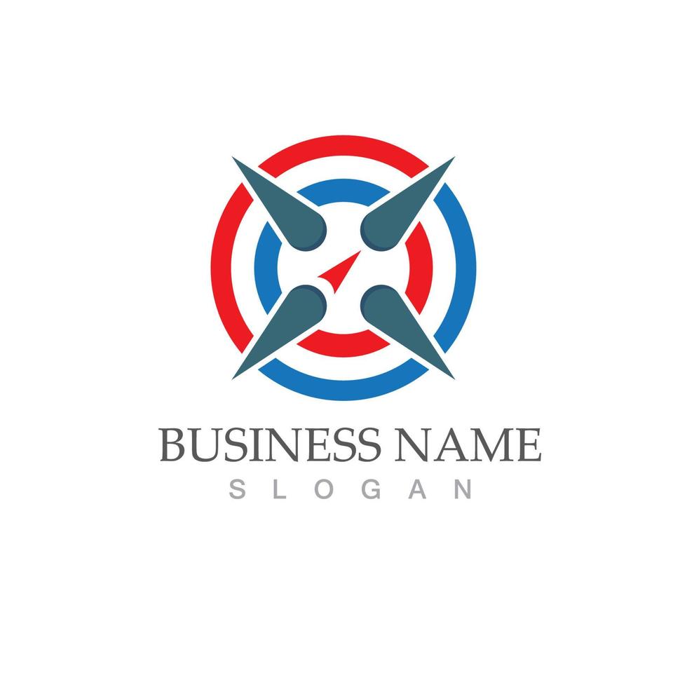 Compass logo template vector icon illustration