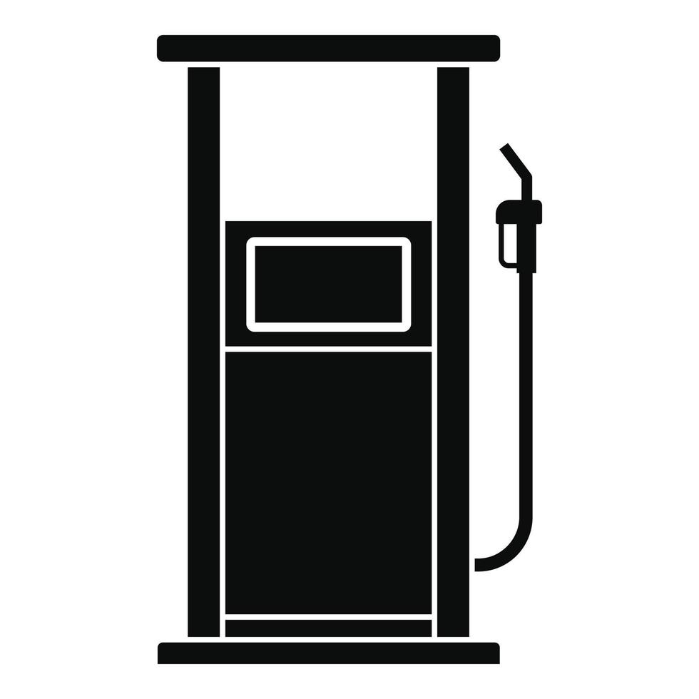 Fuel refill stand icon, simple style vector