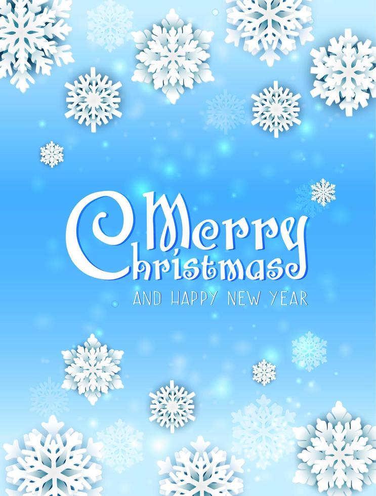 Vector Christmas snowflakes and lights banner decorative elements. Vertical orientation.
