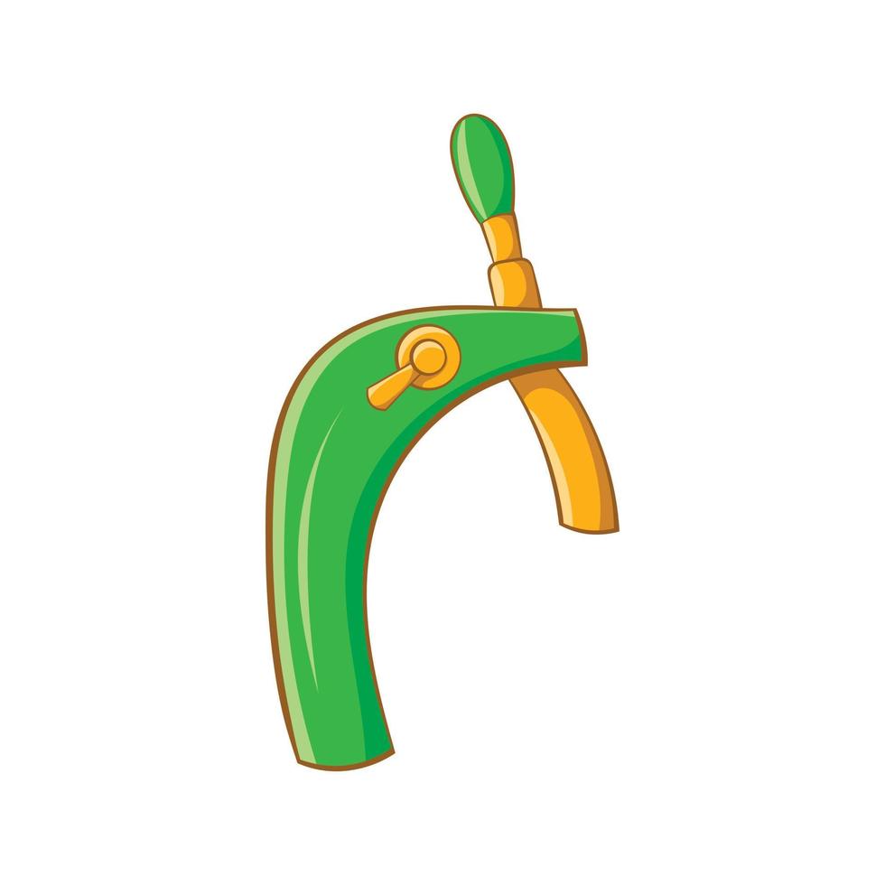 Faucet for beer icon, cartoon style vector